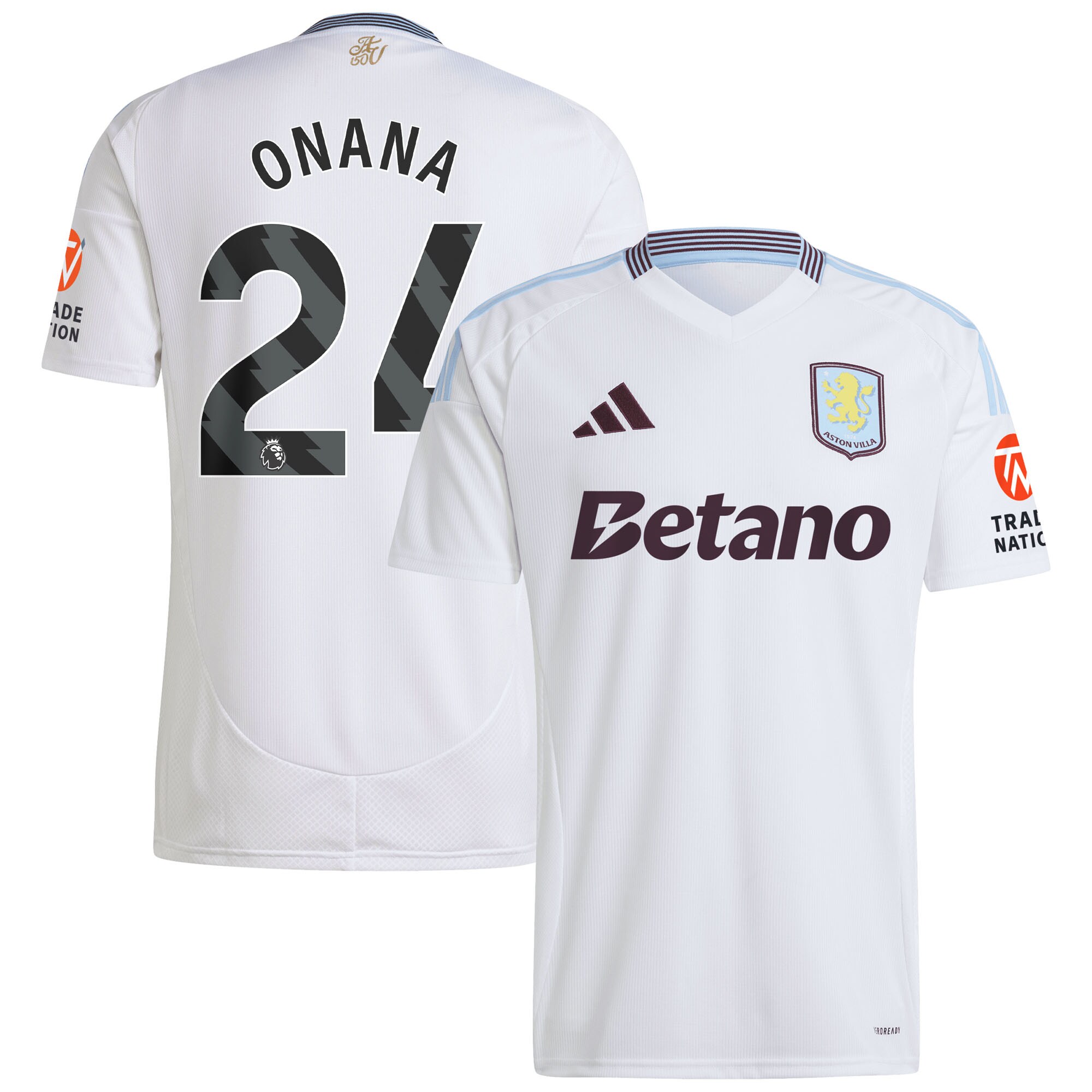 aston villa adidas away shirt 2024-25 with onana 24 printing Collection | Official Aston Villa FC Gear Online
