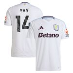 aston villa adidas away shirt 2024-25 with pau 14 printing Collection | Official Aston Villa FC Gear Online