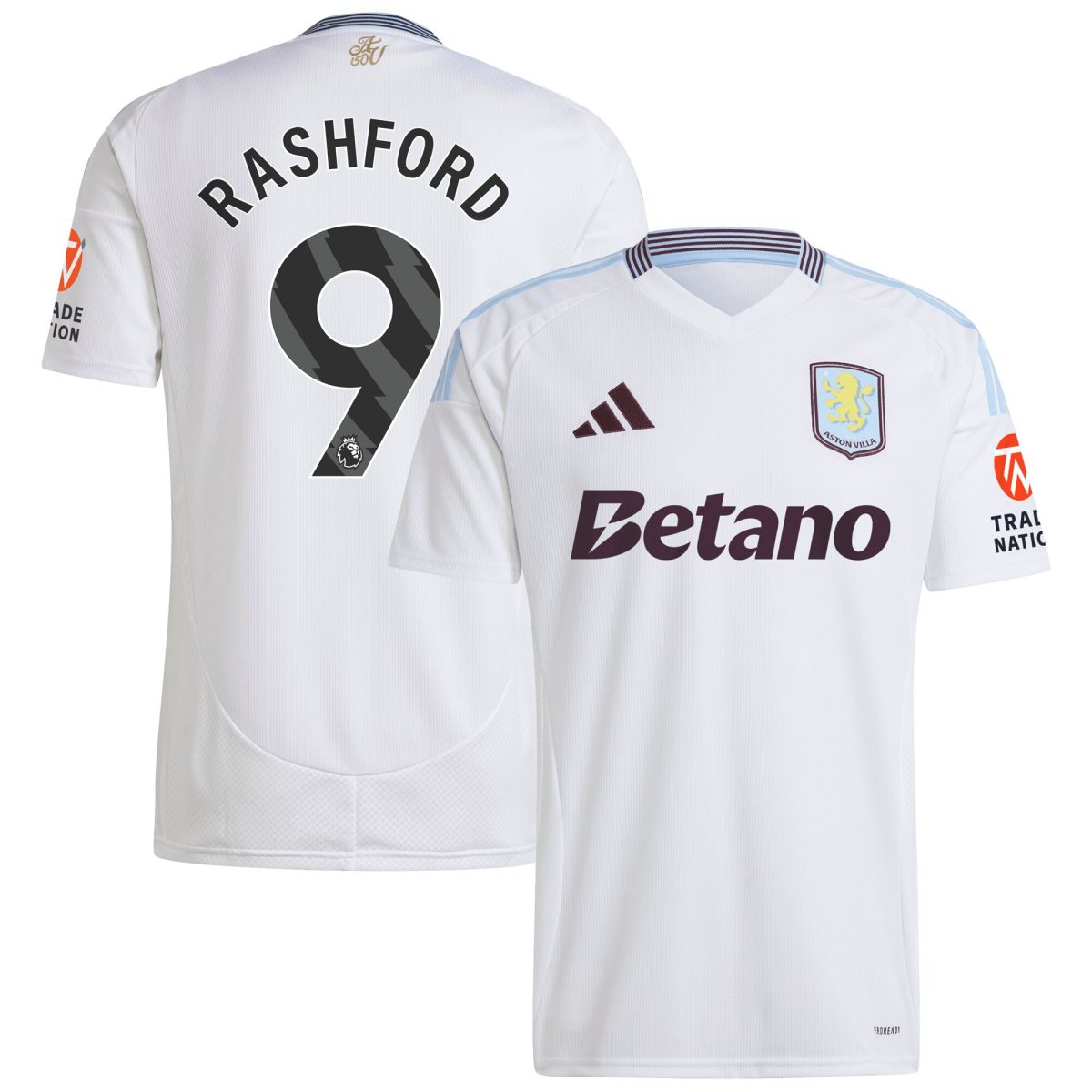 aston villa adidas away shirt 2024-25 with rashford 9 printing Collection | Official Aston Villa FC Gear Online