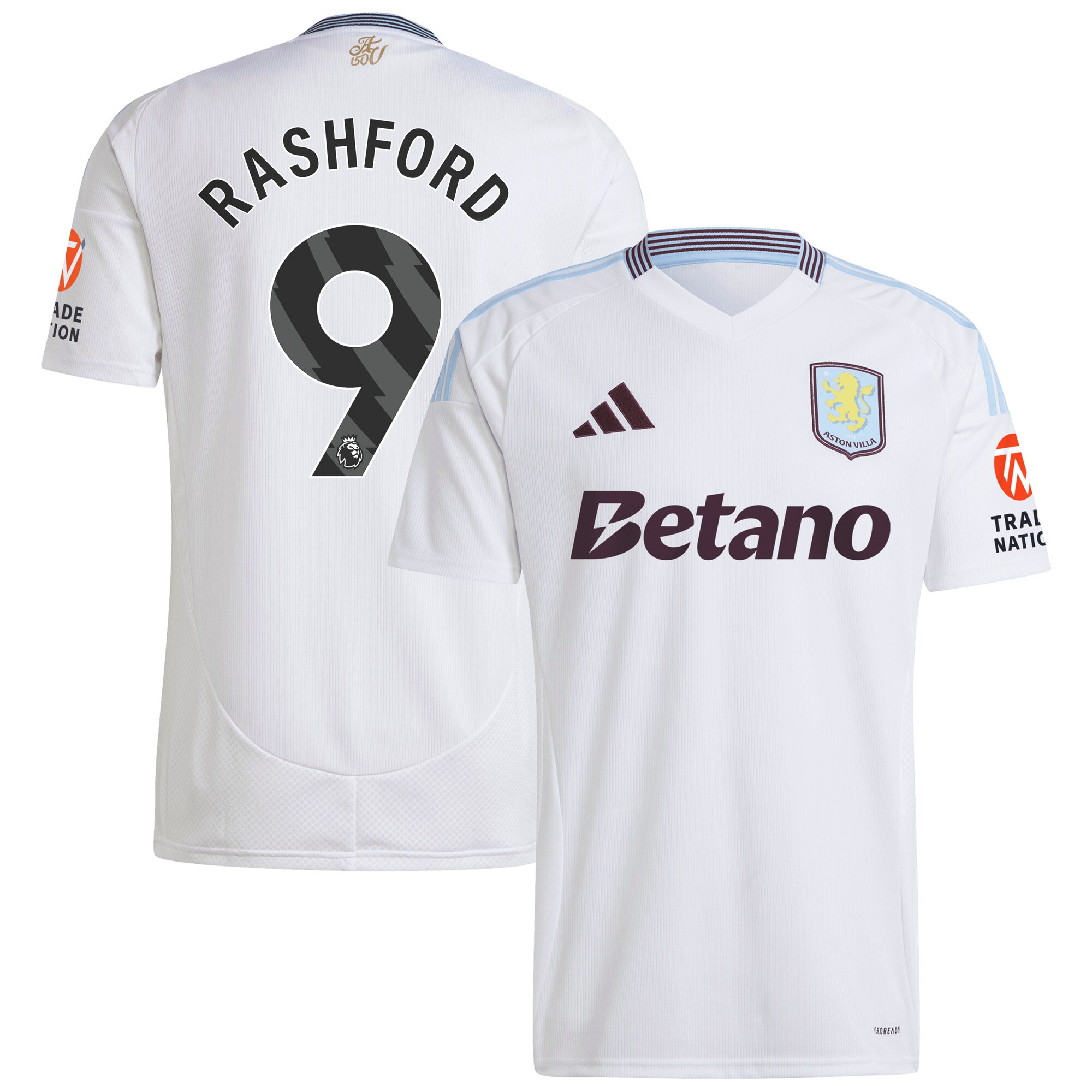 aston villa adidas away shirt 2024-25 with rashford 9 printing Collection | Official Aston Villa FC Gear Online