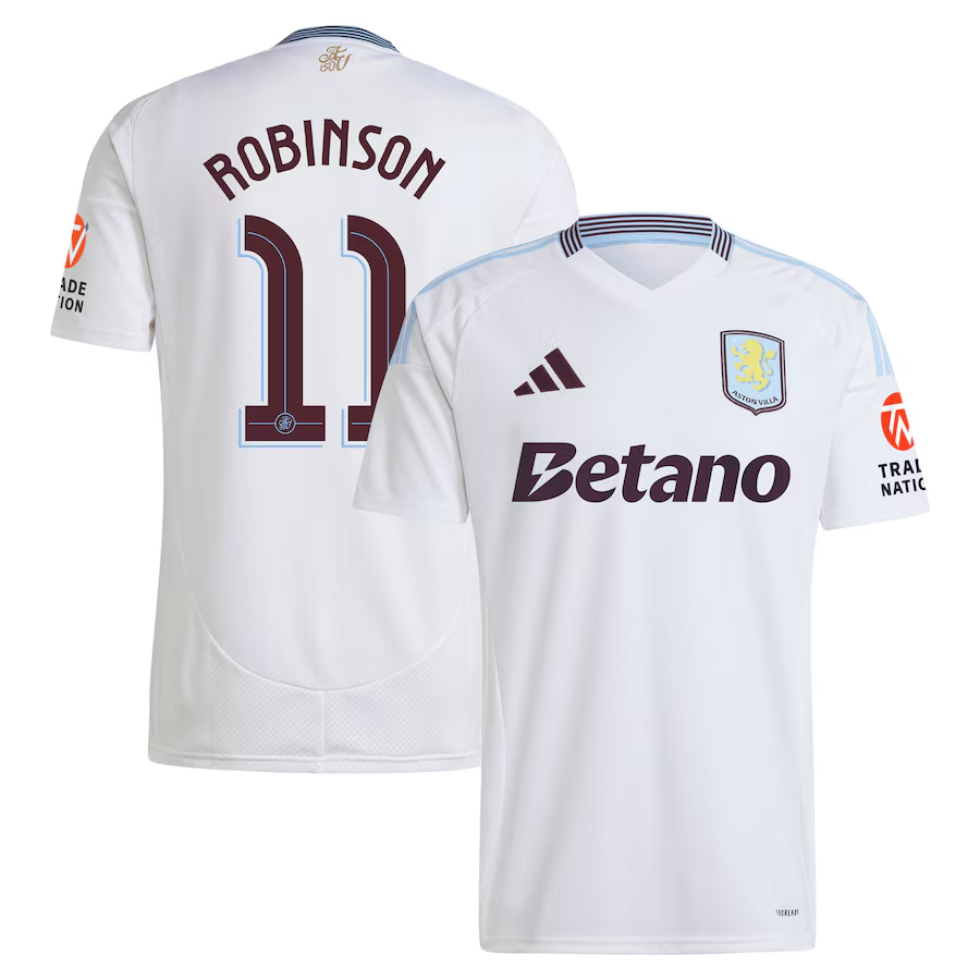 aston villa adidas away shirt 2024-25 with robinson 11 cup printing Collection | Official Aston Villa FC Gear Online
