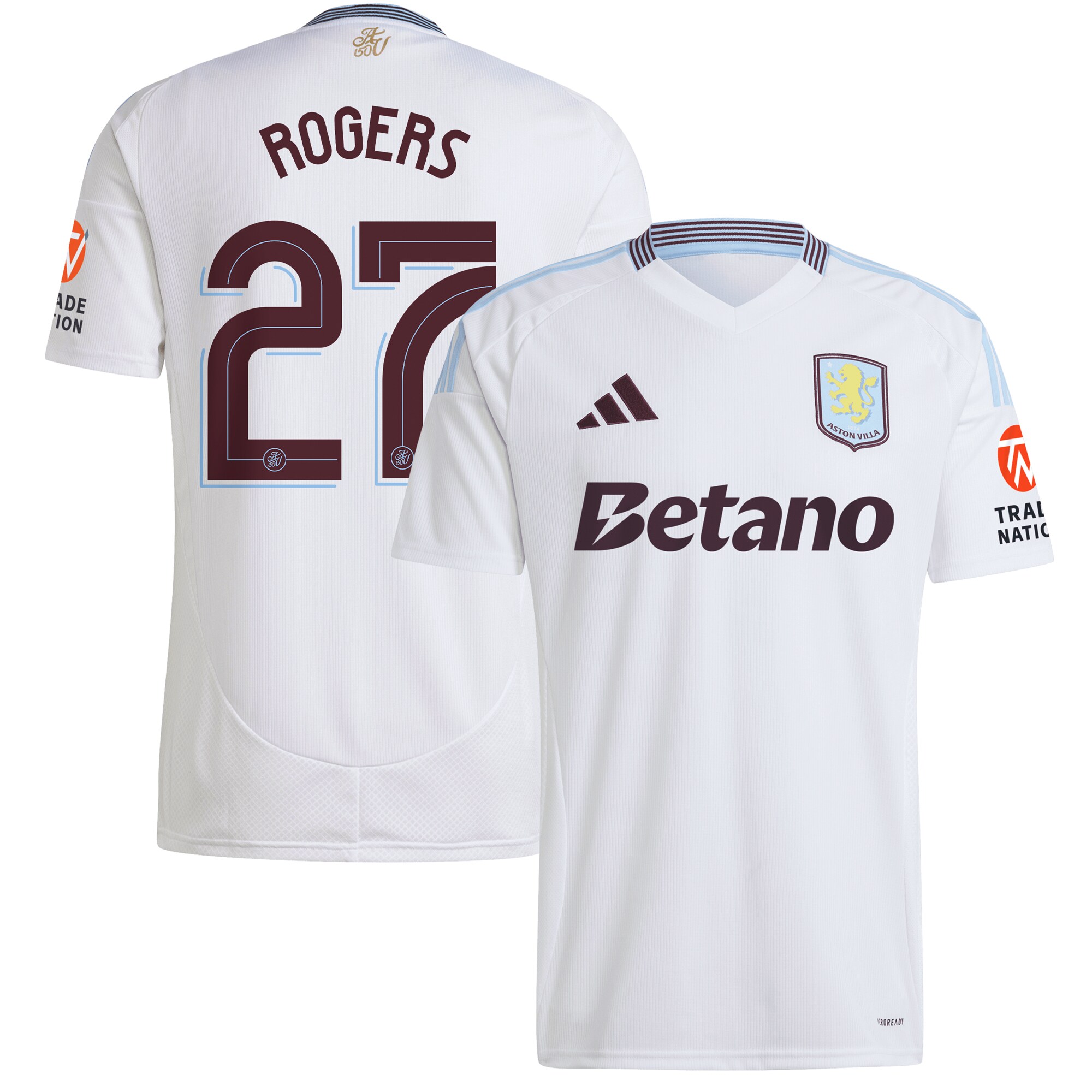 aston villa adidas away shirt 2024-25 with rogers 27 cup printing Collection | Official Aston Villa FC Gear Online