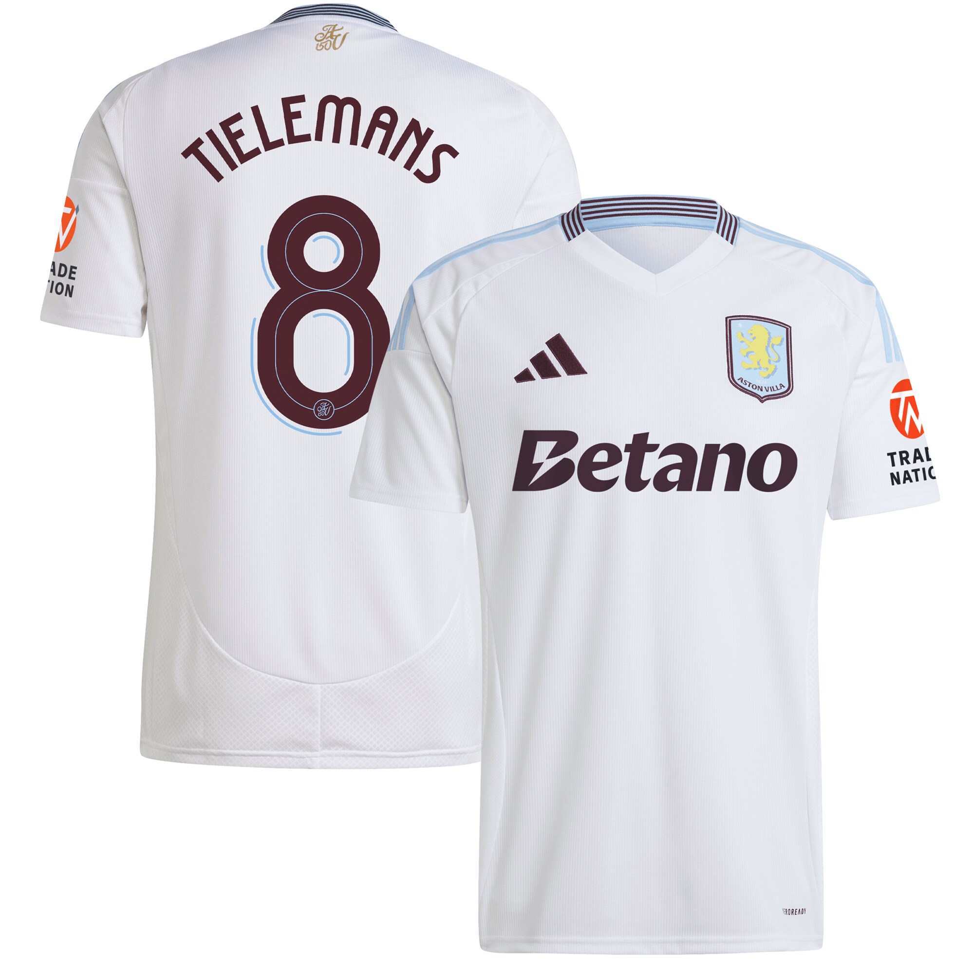 aston villa adidas away shirt 2024-25 with tielemans 8 cup printing Collection | Official Aston Villa FC Gear Online