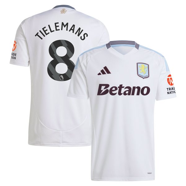 aston villa adidas away shirt 2024-25 with tielemans 8 printing Collection | Official Aston Villa FC Gear Online