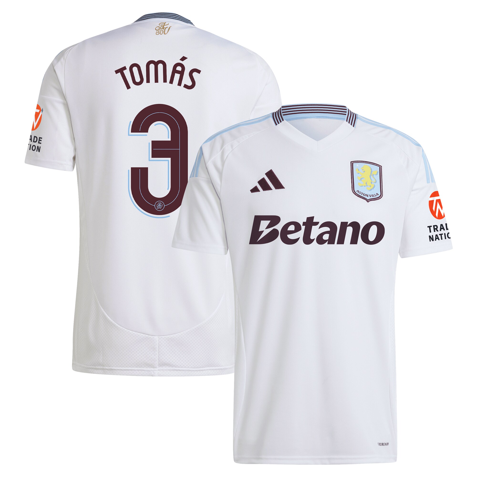 aston villa adidas away shirt 2024-25 with tomás 3 cup printing Collection | Official Aston Villa FC Gear Online