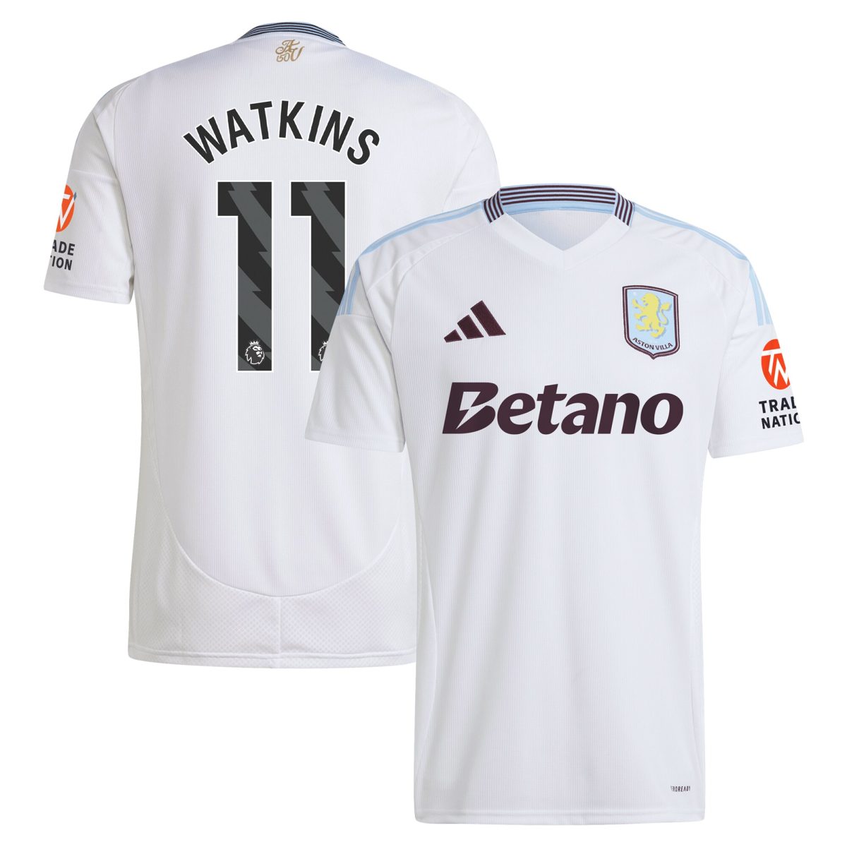 aston villa adidas away shirt 2024-25 with watkins 11 printing Collection | Official Aston Villa FC Gear Online