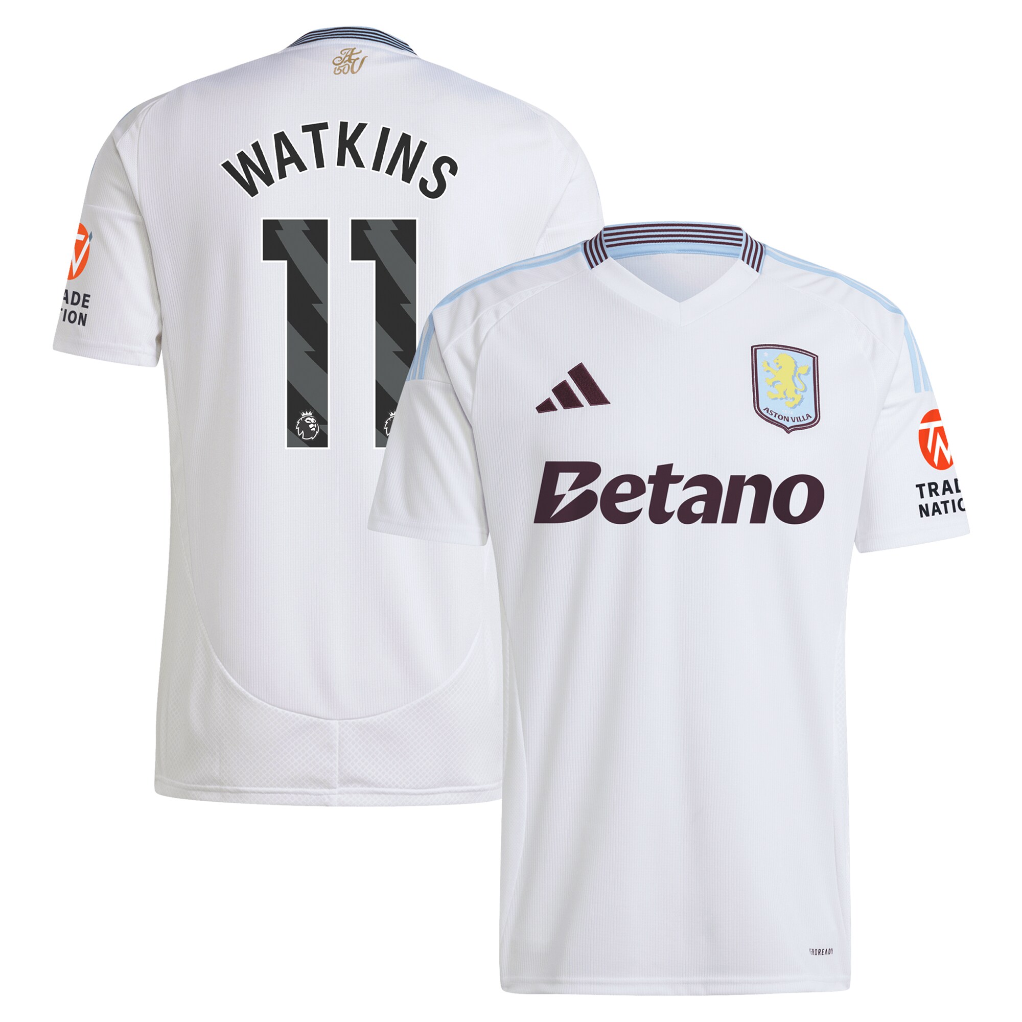 aston villa adidas away shirt 2024-25 with watkins 11 printing Collection | Official Aston Villa FC Gear Online