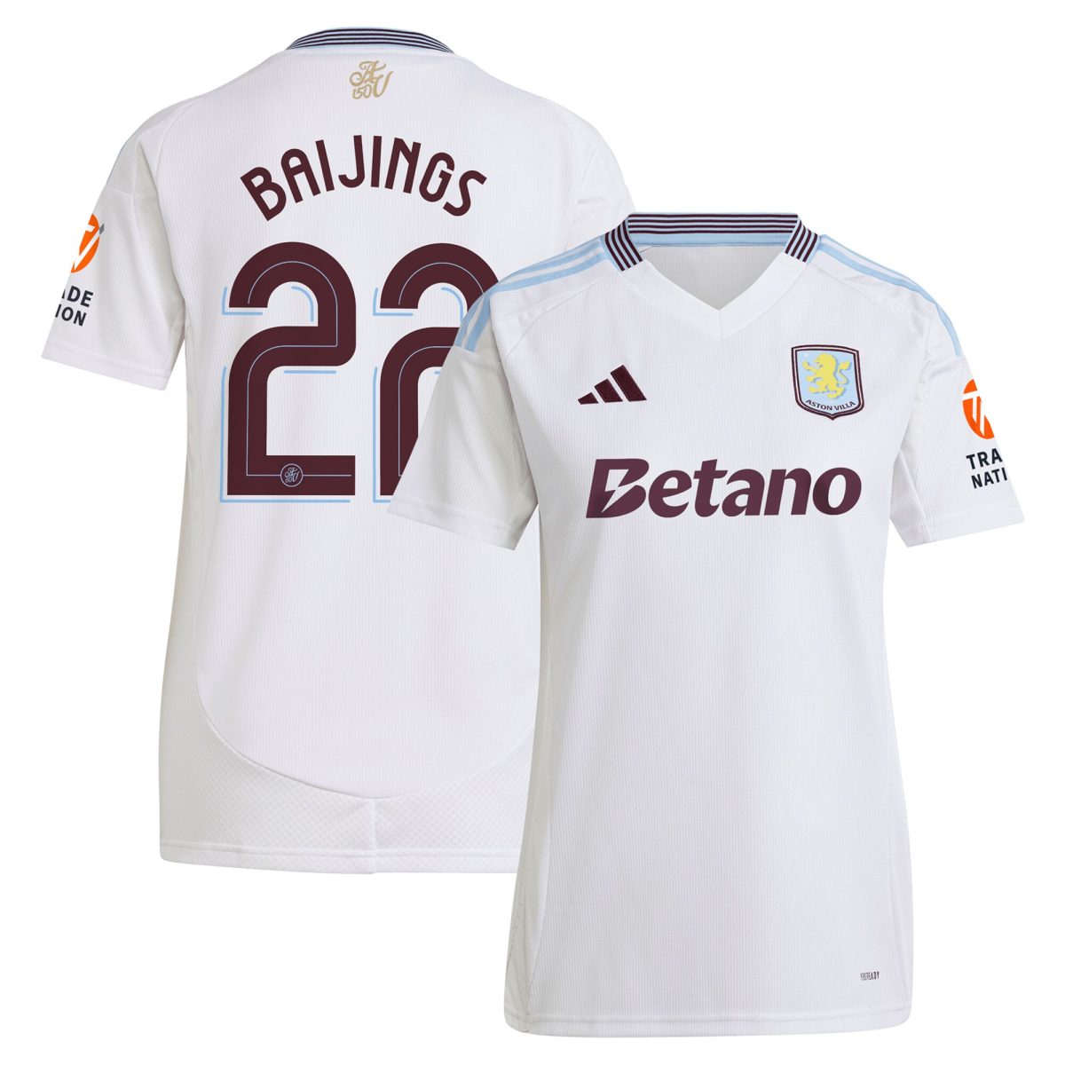 aston villa adidas away shirt 2024-25 – womens with baijings 22 cup printing Collection | Official Aston Villa FC Gear Online