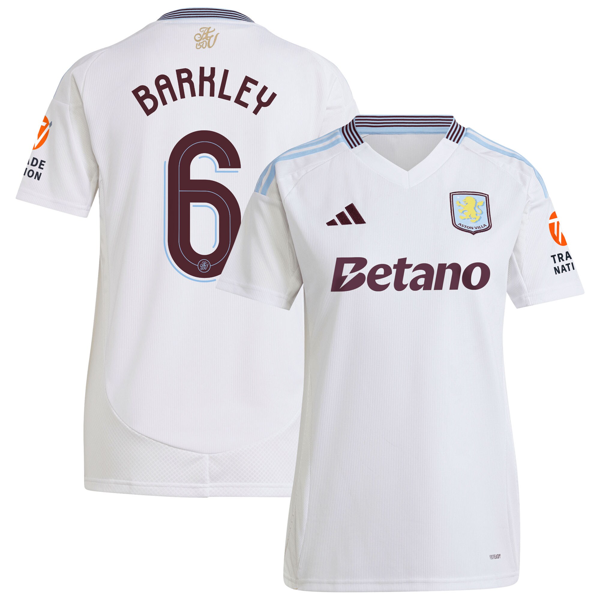 aston villa adidas away shirt 2024-25 – womens with barkley 6 cup printing Collection | Official Aston Villa FC Gear Online