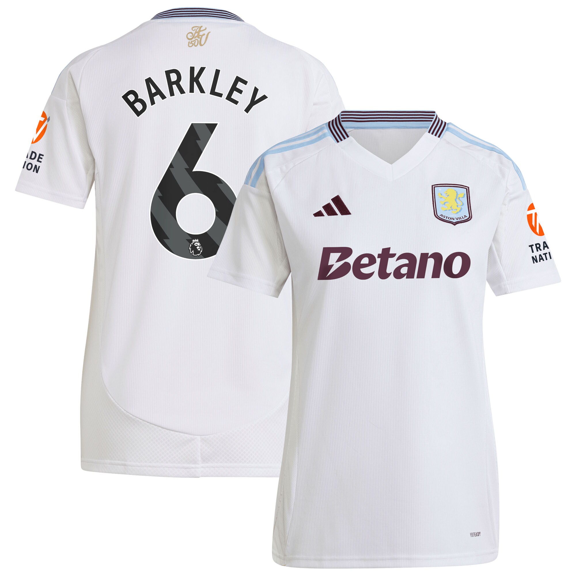 aston villa adidas away shirt 2024-25 – womens with barkley 6 printing Collection | Official Aston Villa FC Gear Online