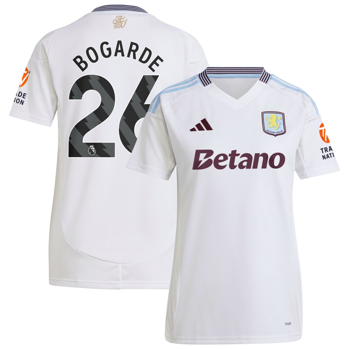 aston villa adidas away shirt 2024-25 – womens with bogarde 26 printing Collection | Official Aston Villa FC Gear Online