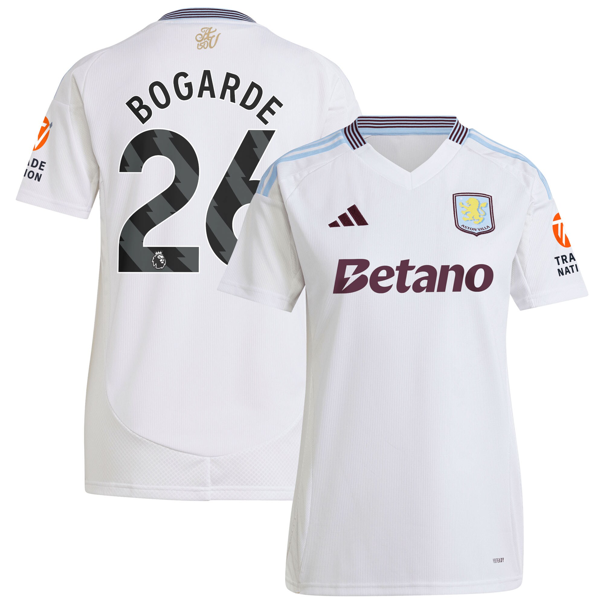 aston villa adidas away shirt 2024-25 – womens with bogarde 26 printing Collection | Official Aston Villa FC Gear Online