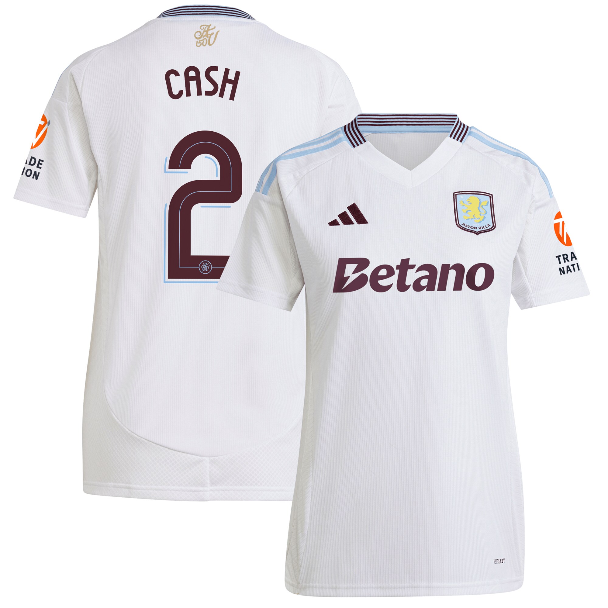 aston villa adidas away shirt 2024-25 – womens with cash 2 cup printing Collection | Official Aston Villa FC Gear Online