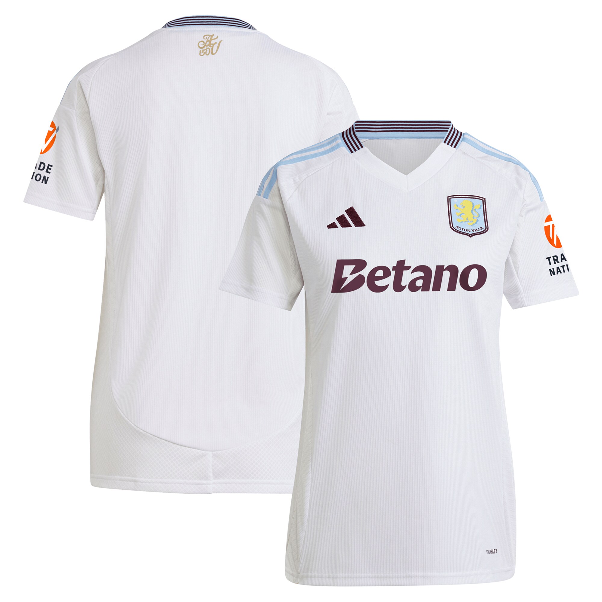 aston villa adidas away shirt 2024-25 – womens with custom printing Collection | Official Aston Villa FC Gear Online