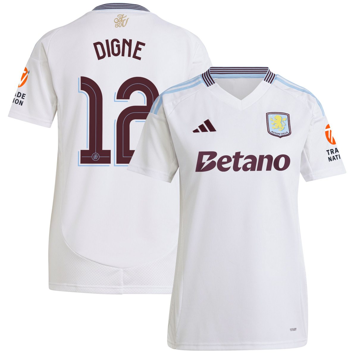 aston villa adidas away shirt 2024-25 – womens with digne 12 cup printing Collection | Official Aston Villa FC Gear Online