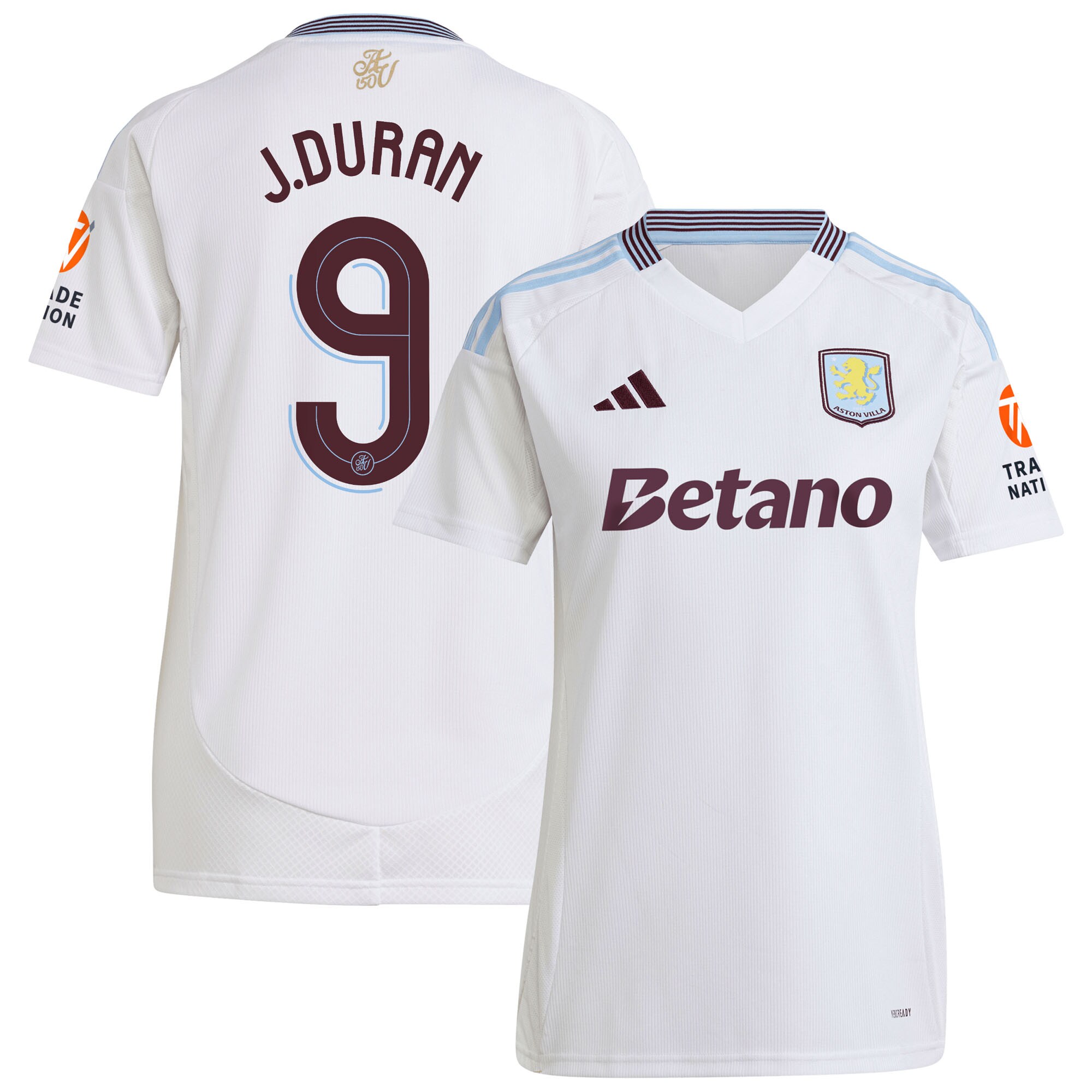 aston villa adidas away shirt 2024-25 – womens with duran 9 cup printing Collection | Official Aston Villa FC Gear Online