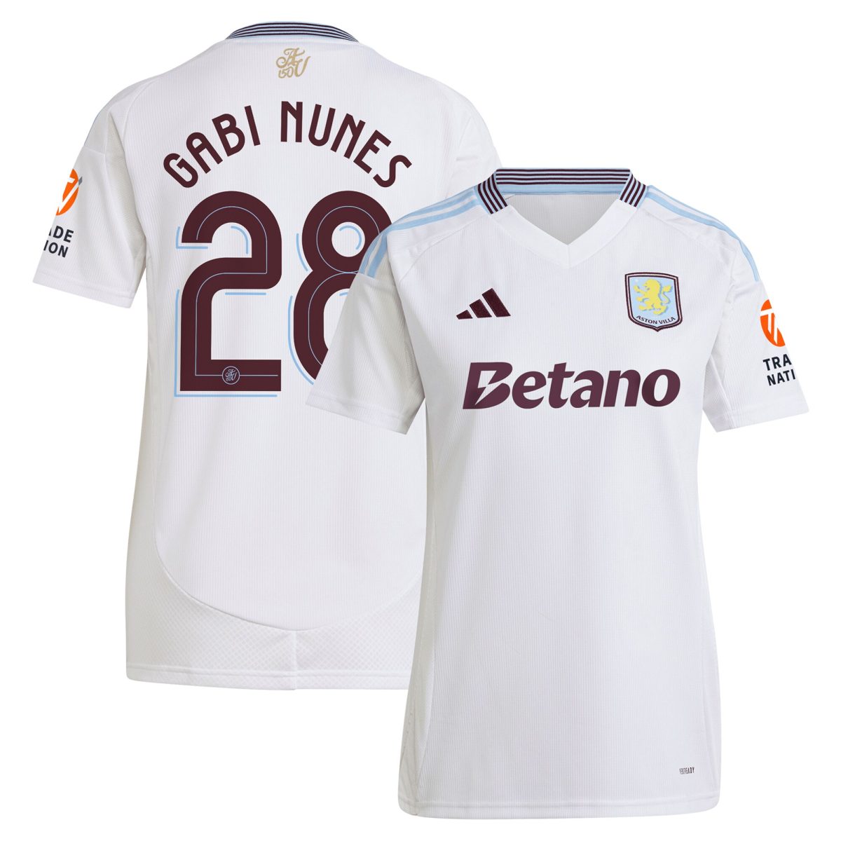 aston villa adidas away shirt 2024-25 – womens with gabi nunes 28 cup printing Collection | Official Aston Villa FC Gear Online