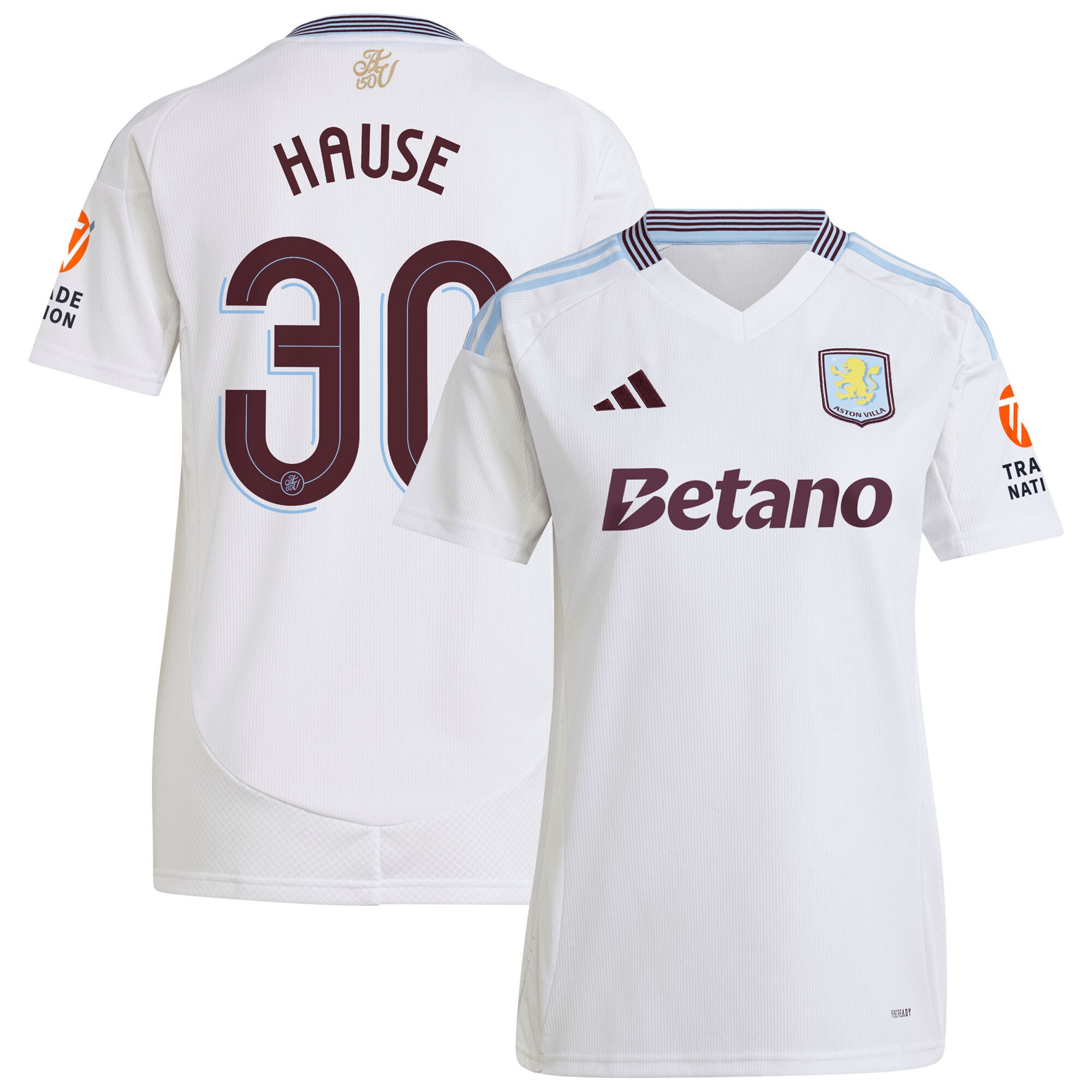 aston villa adidas away shirt 2024-25 – womens with hause 30 cup printing Collection | Official Aston Villa FC Gear Online