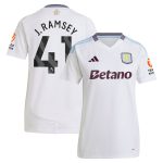 aston villa adidas away shirt 2024-25 – womens with j. ramsey 41 printing Collection | Official Aston Villa FC Gear Online
