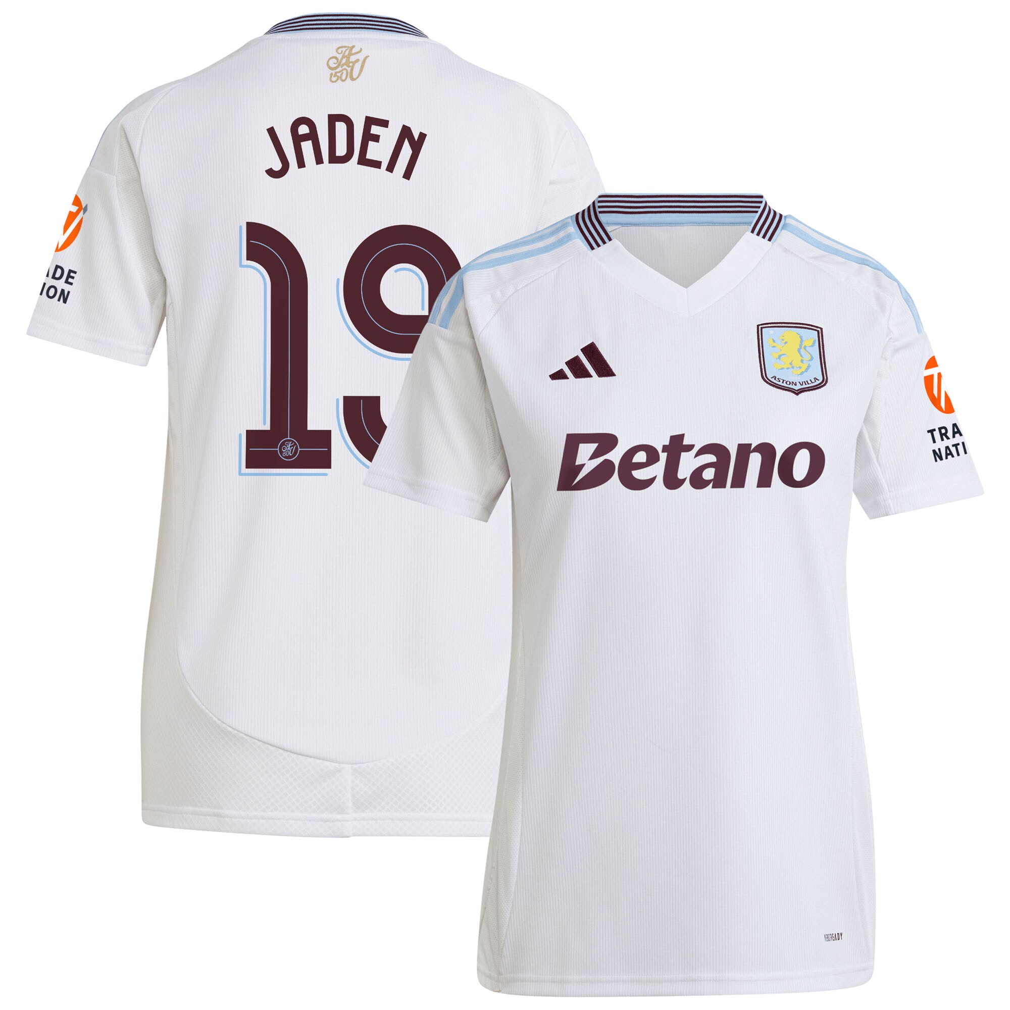 aston villa adidas away shirt 2024-25 – womens with jaden 19 cup printing Collection | Official Aston Villa FC Gear Online