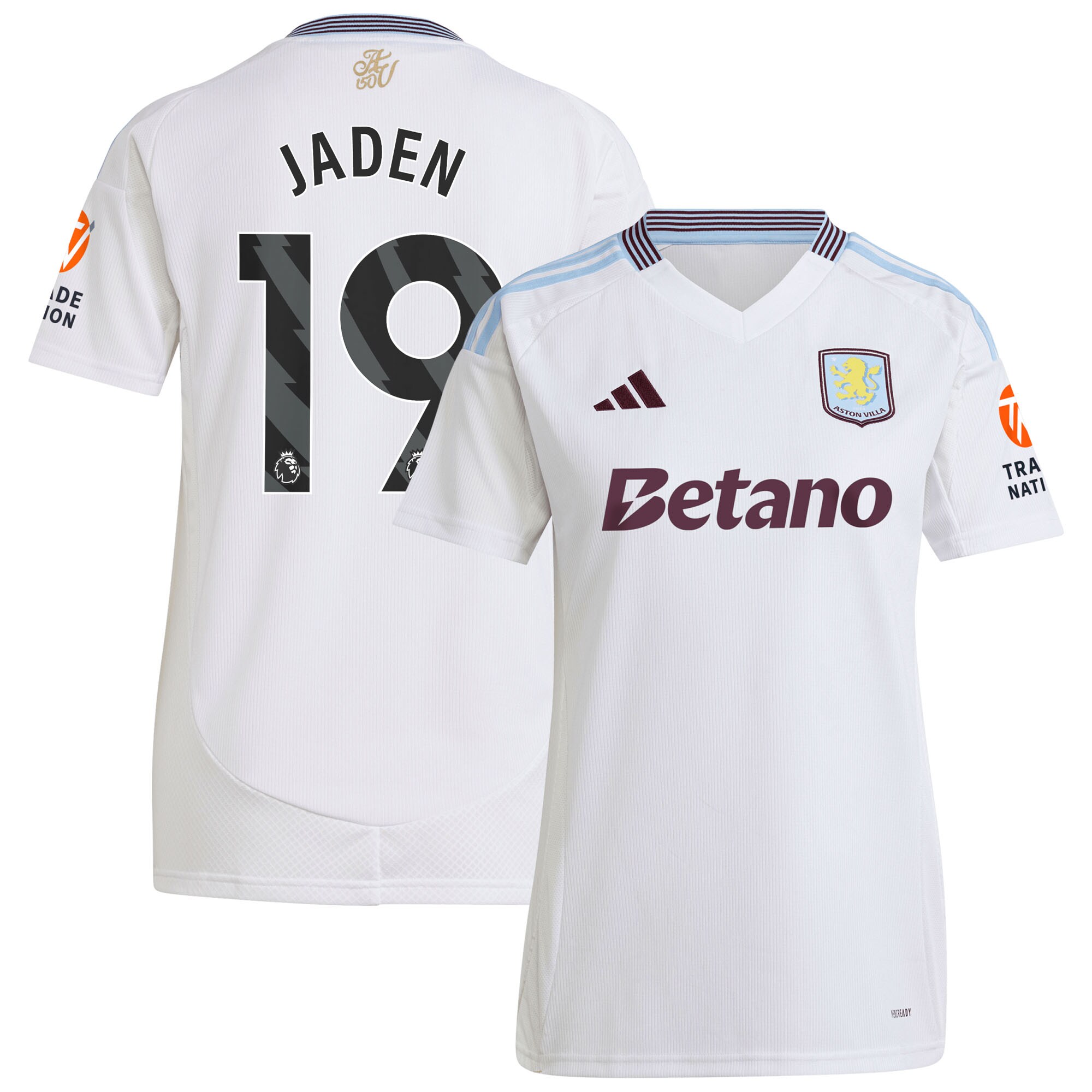 aston villa adidas away shirt 2024-25 – womens with jaden 19 printing Collection | Official Aston Villa FC Gear Online