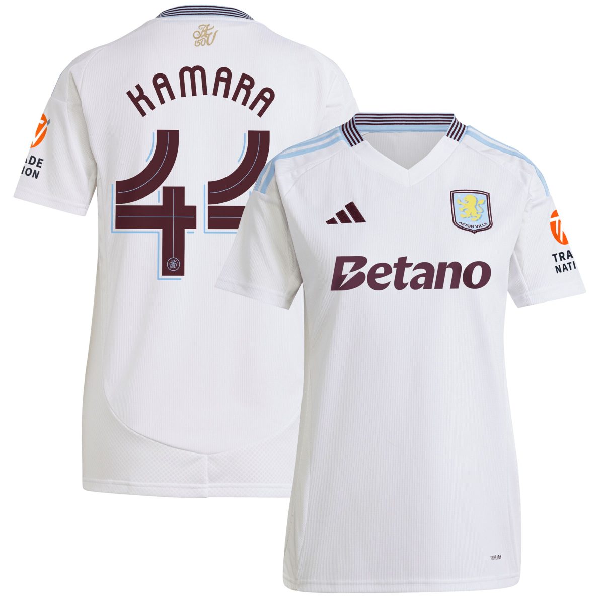 aston villa adidas away shirt 2024-25 – womens with kamara 44 cup printing Collection | Official Aston Villa FC Gear Online