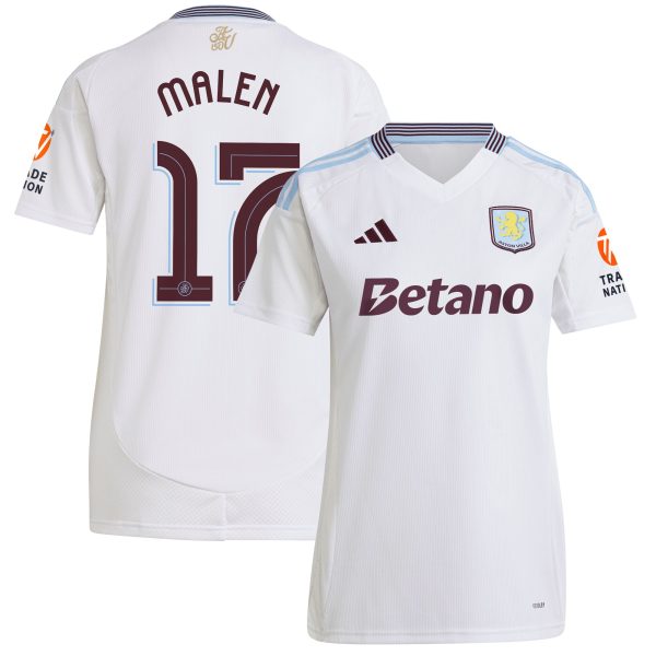 aston villa adidas away shirt 2024-25 – womens with malen 17 cup printing Collection | Official Aston Villa FC Gear Online