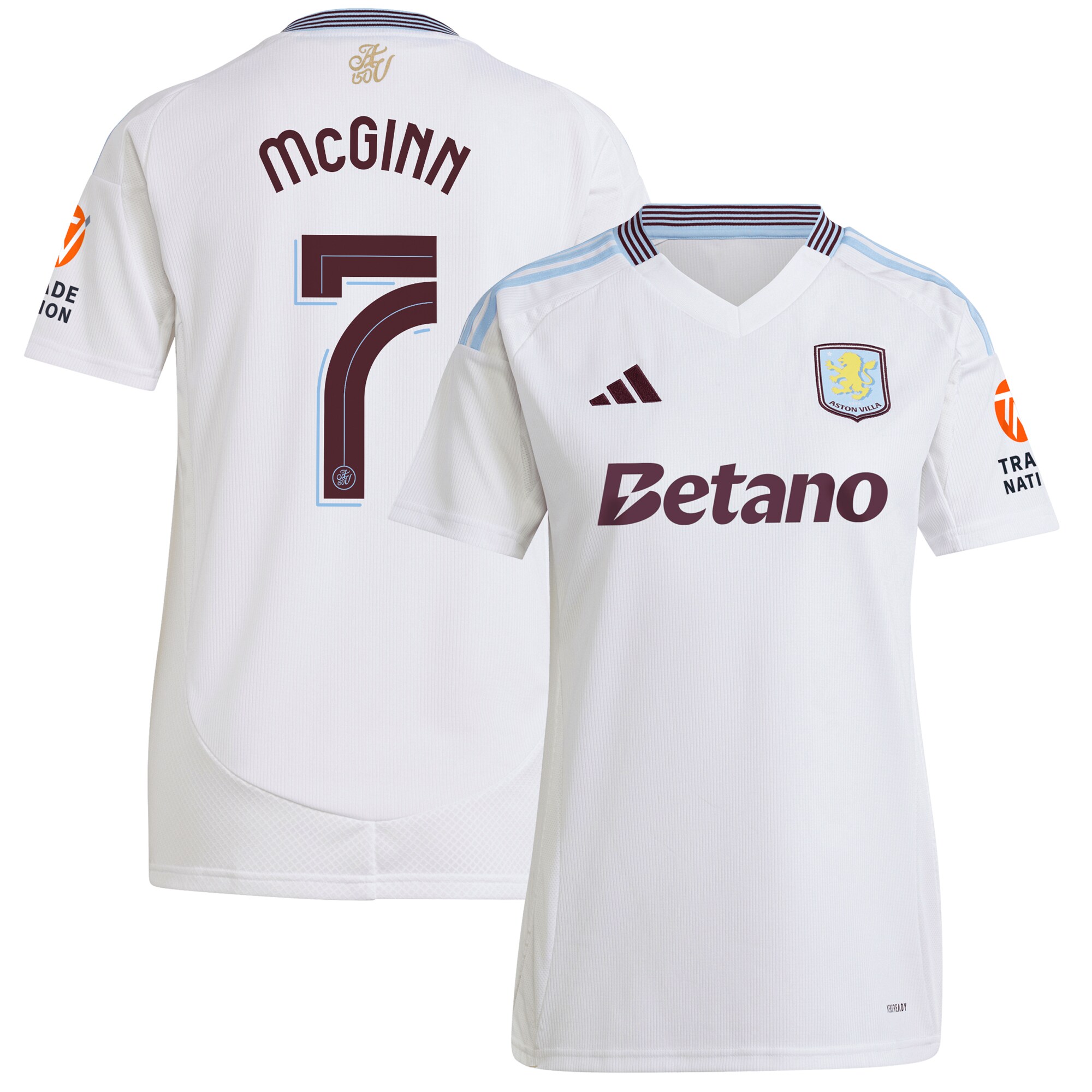 aston villa adidas away shirt 2024-25 – womens with mcginn 7 cup printing Collection | Official Aston Villa FC Gear Online
