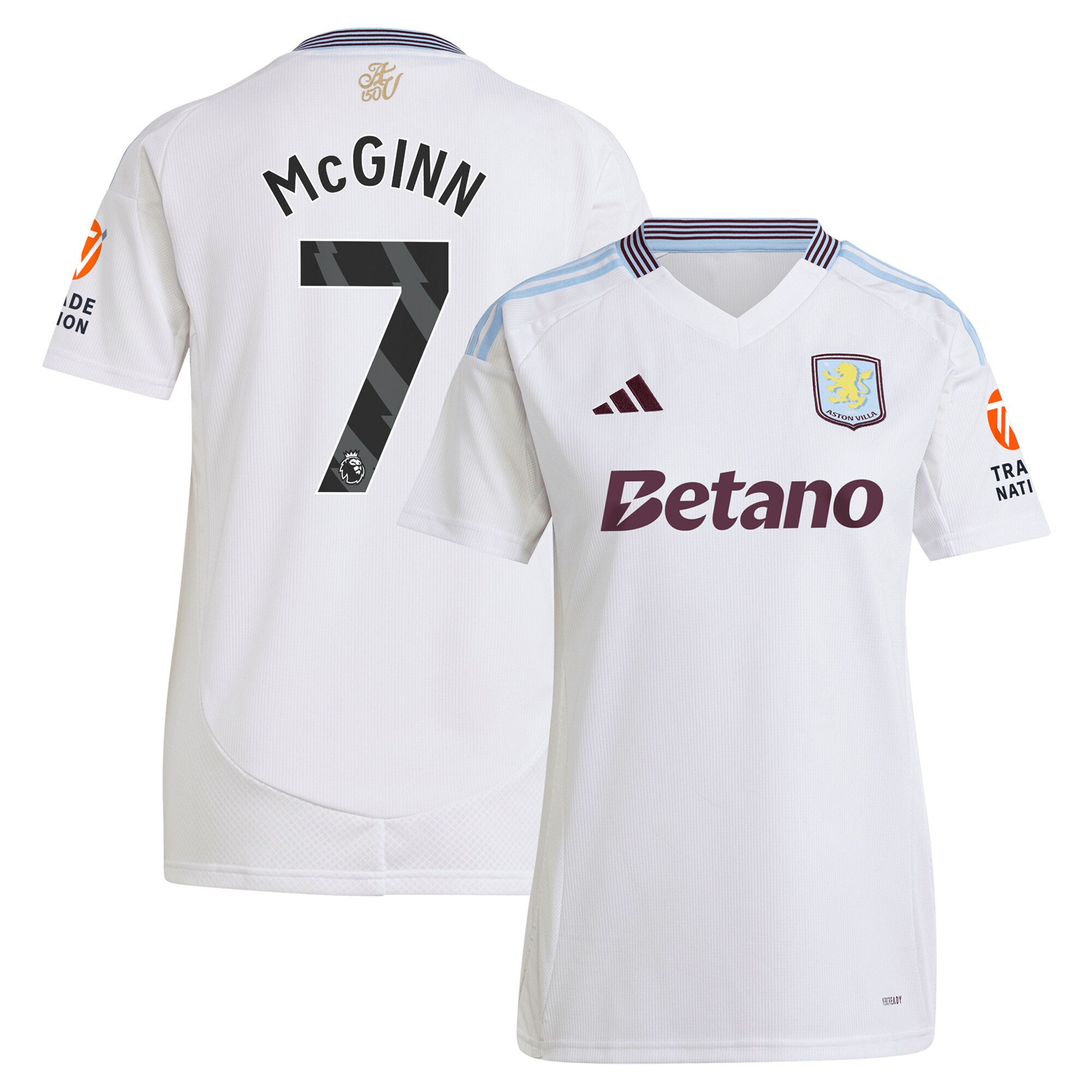 aston villa adidas away shirt 2024-25 – womens with mcginn 7 printing Collection | Official Aston Villa FC Gear Online