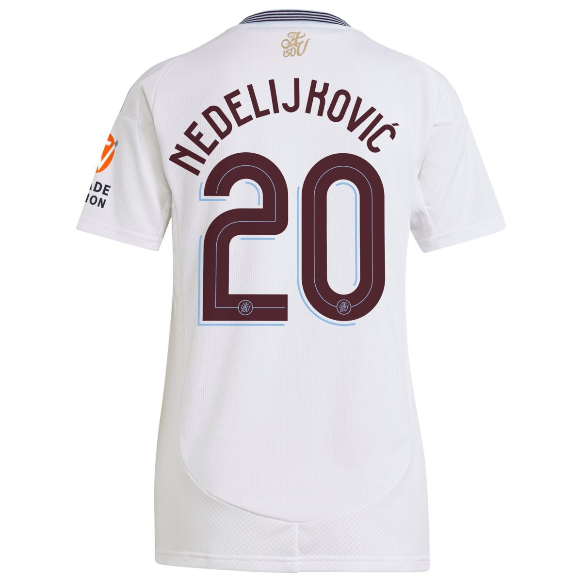 aston villa adidas away shirt 2024-25 – womens with nedeljković 20 cup printing Collection | Official Aston Villa FC Gear Online