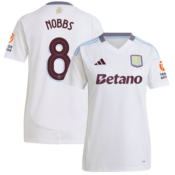 aston villa adidas away shirt 2024-25 – womens with nobbs 8 cup printing Collection | Official Aston Villa FC Gear Online