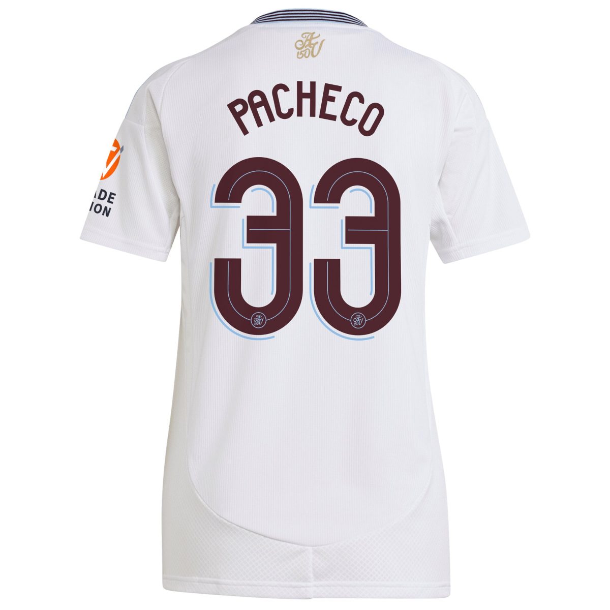 aston villa adidas away shirt 2024-25 – womens with pacheco 33 cup printing Collection | Official Aston Villa FC Gear Online