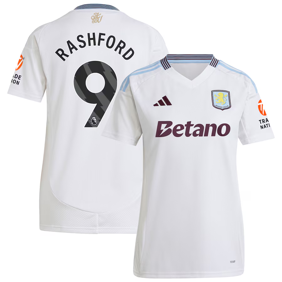 aston villa adidas away shirt 2024-25 – womens with rashford 9 printing Collection | Official Aston Villa FC Gear Online