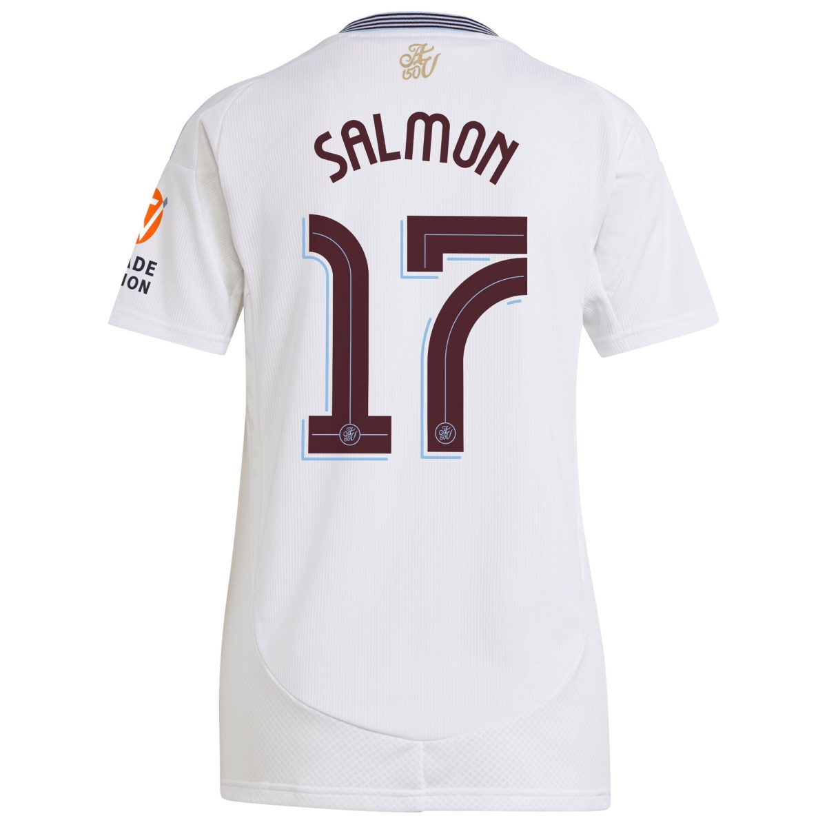 aston villa adidas away shirt 2024-25 – womens with salmon 17 cup printing Collection | Official Aston Villa FC Gear Online