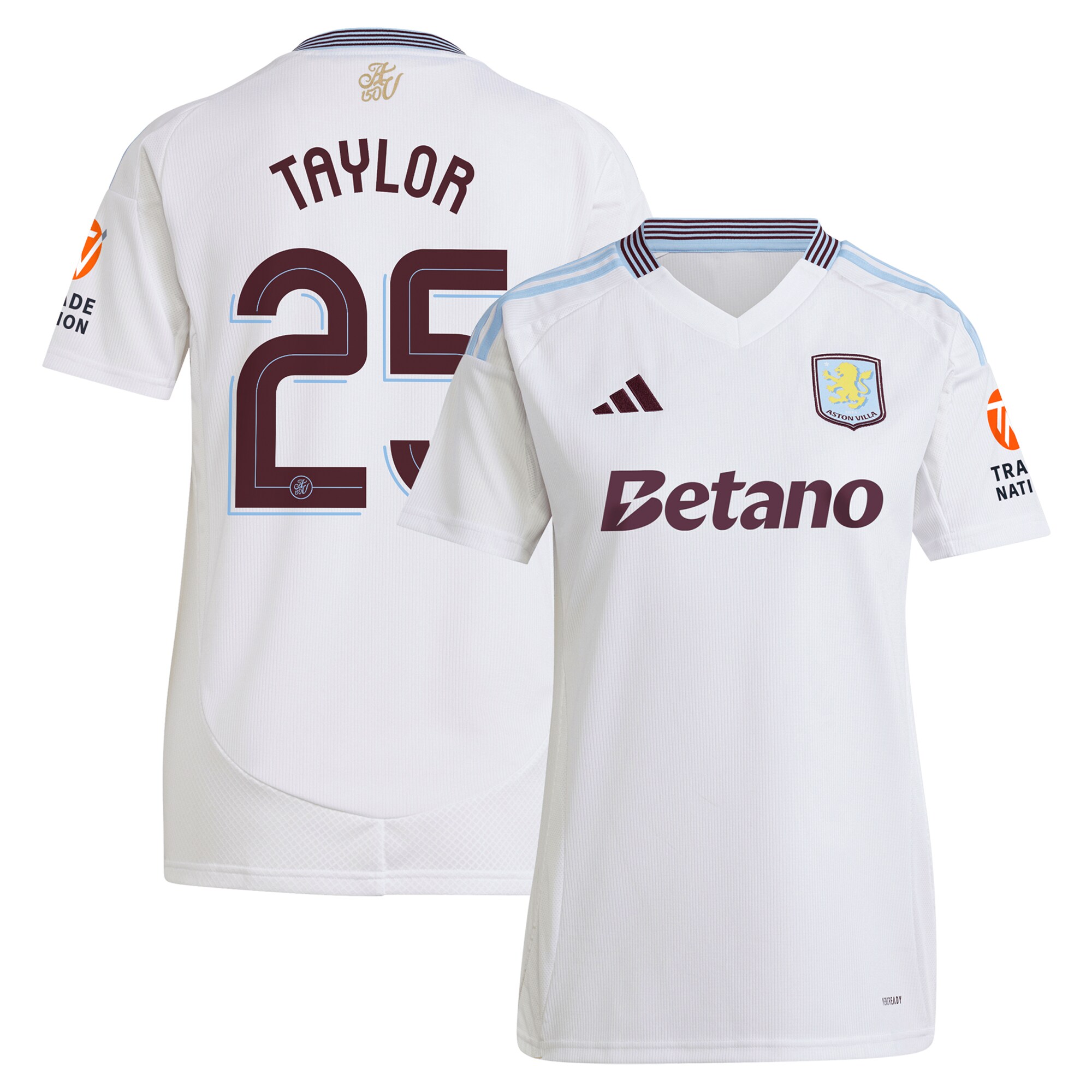 aston villa adidas away shirt 2024-25 – womens with taylor 25 cup printing Collection | Official Aston Villa FC Gear Online