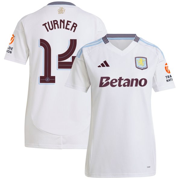 aston villa adidas away shirt 2024-25 – womens with turner 14 cup printing Collection | Official Aston Villa FC Gear Online