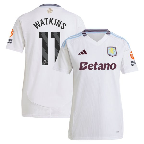 aston villa adidas away shirt 2024-25 – womens with watkins 11 printing Collection | Official Aston Villa FC Gear Online