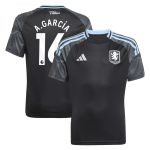 aston villa adidas away shirt 2025-26 – kids with a.garcía 16 printing Collection | Official Aston Villa FC Gear Online