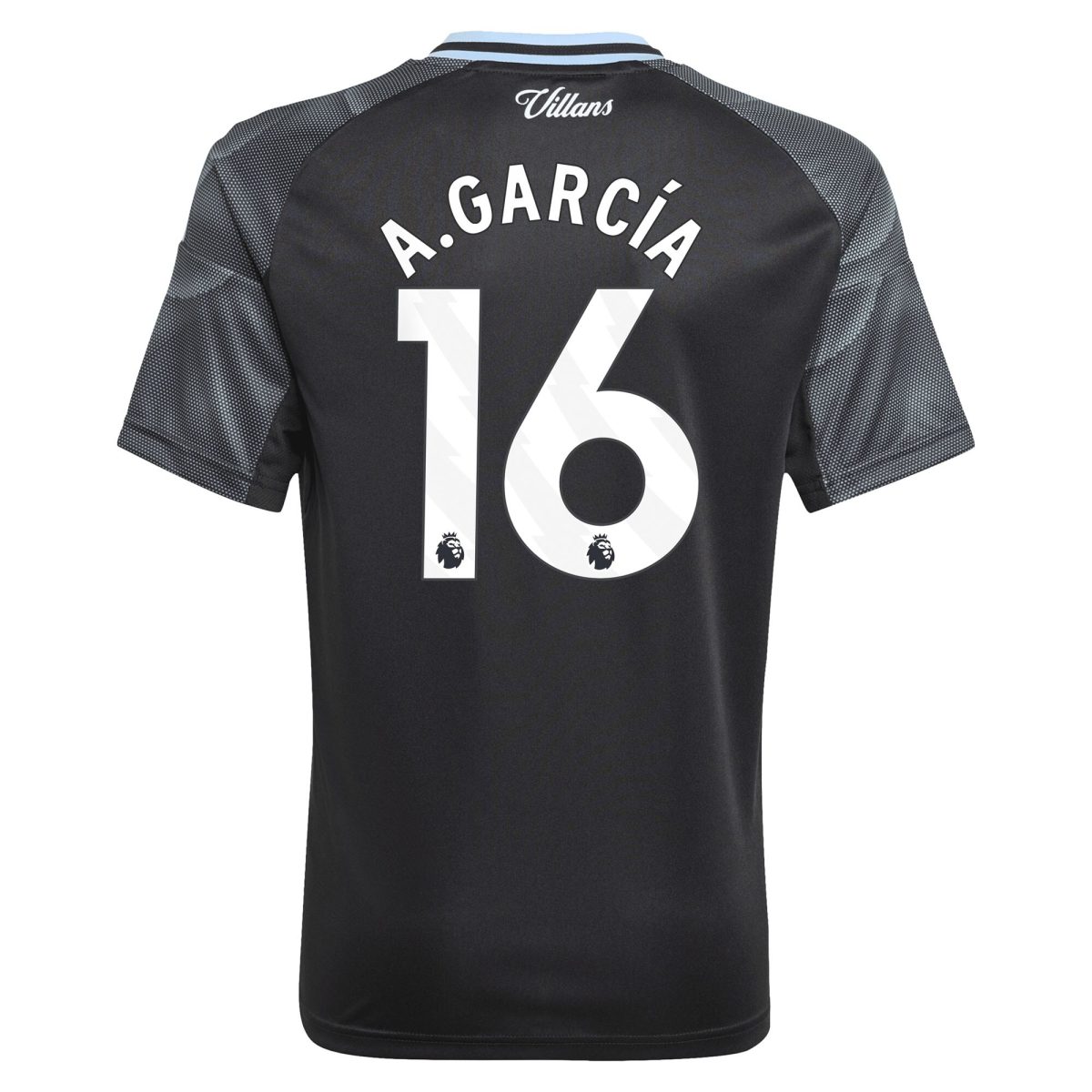 aston villa adidas away shirt 2025-26 – kids with a.garcía 16 printing Collection | Official Aston Villa FC Gear Online