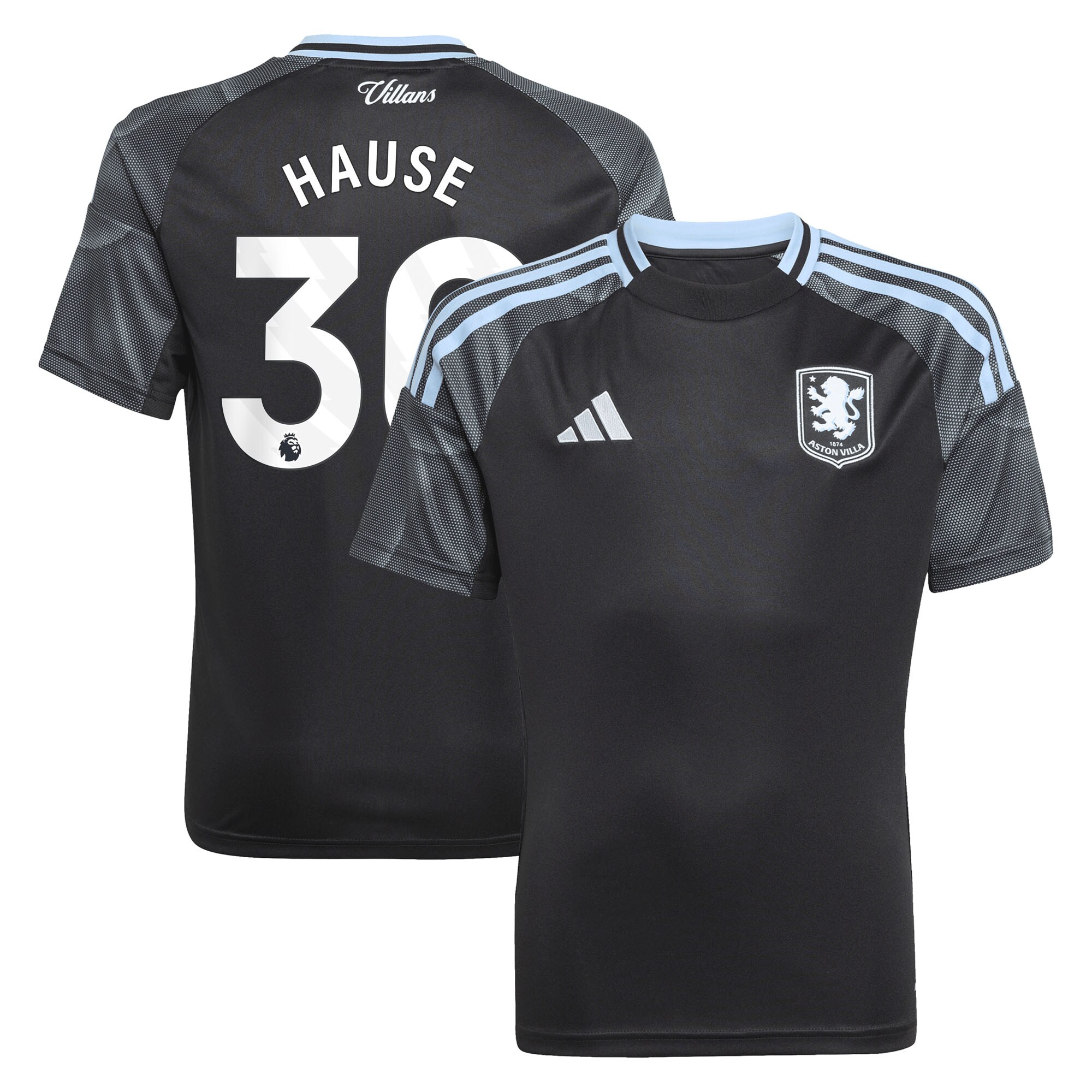 aston villa adidas away shirt 2025-26 – kids with hause 30 printing Collection | Official Aston Villa FC Gear Online