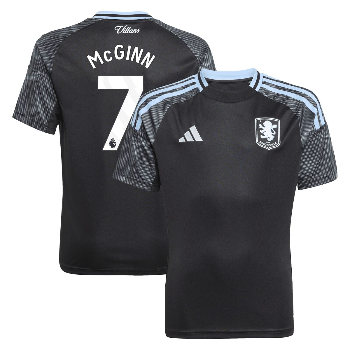 aston villa adidas away shirt 2025-26 – kids with mcginn 7 printing Collection | Official Aston Villa FC Gear Online