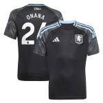 aston villa adidas away shirt 2025-26 – kids with onana 24 printing Collection | Official Aston Villa FC Gear Online