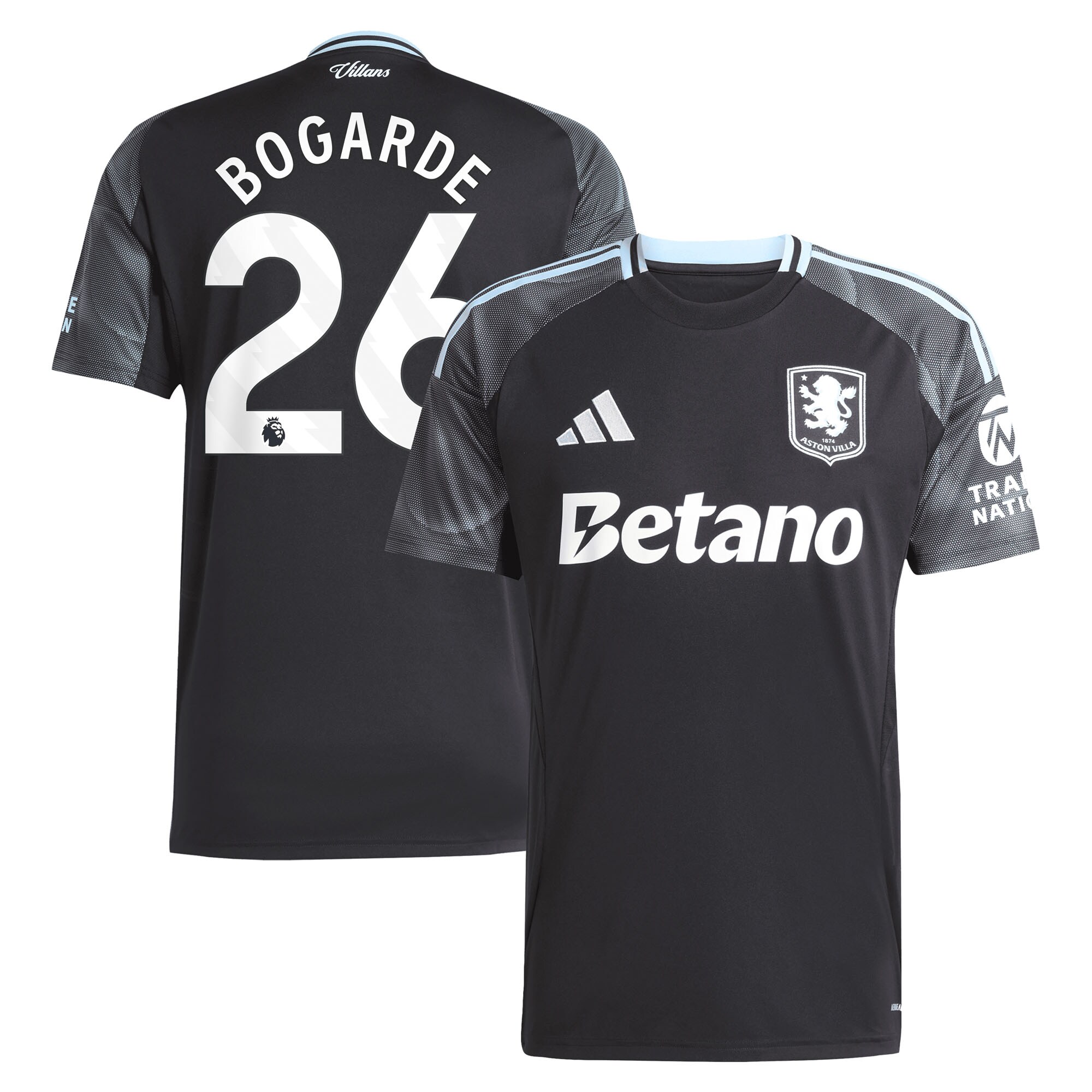 aston villa adidas away shirt 2025-26 with bogarde 26 printing Collection | Official Aston Villa FC Gear Online