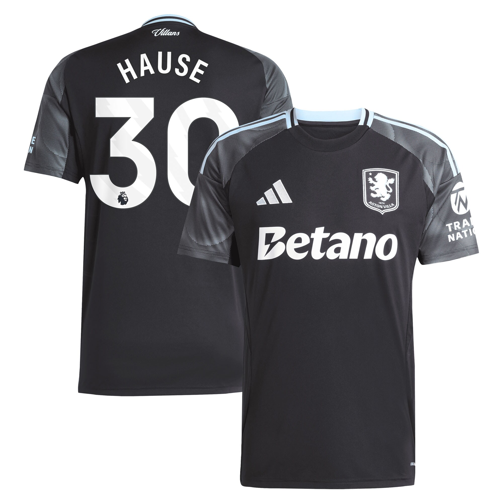 aston villa adidas away shirt 2025-26 with hause 30 printing Collection | Official Aston Villa FC Gear Online