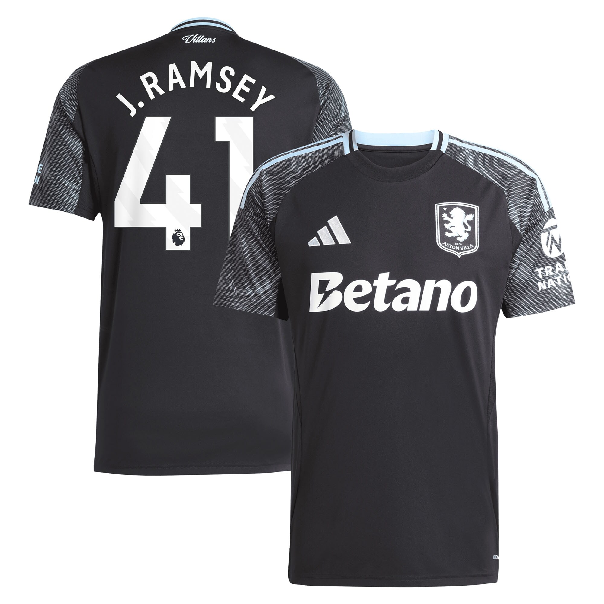 aston villa adidas away shirt 2025-26 with j. ramsey 41 printing Collection | Official Aston Villa FC Gear Online
