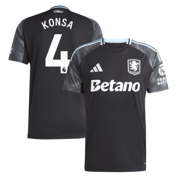 aston villa adidas away shirt 2025-26 with konsa 4 printing Collection | Official Aston Villa FC Gear Online