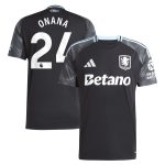 aston villa adidas away shirt 2025-26 with onana 24 printing Collection | Official Aston Villa FC Gear Online