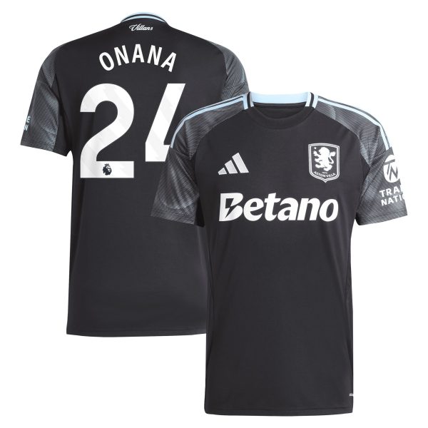 aston villa adidas away shirt 2025-26 with onana 24 printing Collection | Official Aston Villa FC Gear Online