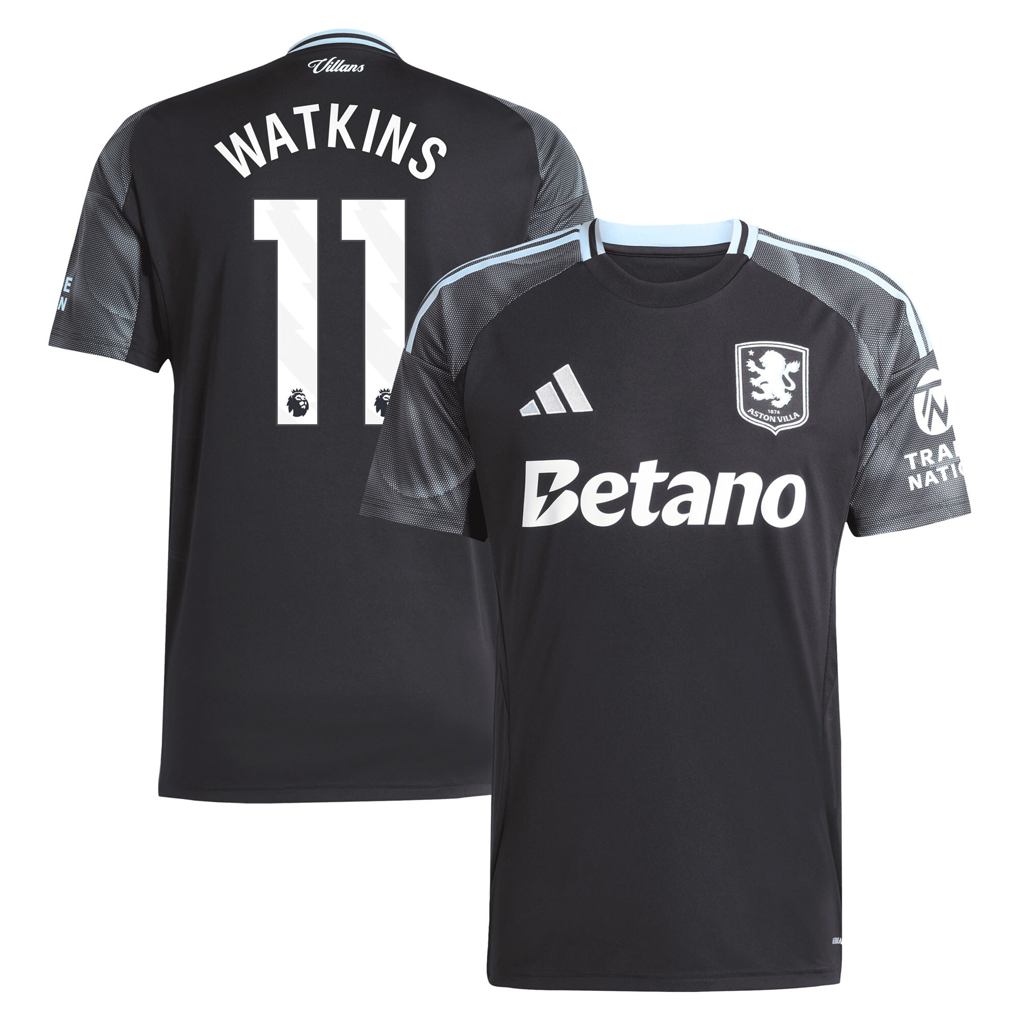 aston villa adidas away shirt 2025-26 with watkins 11 printing Collection | Official Aston Villa FC Gear Online