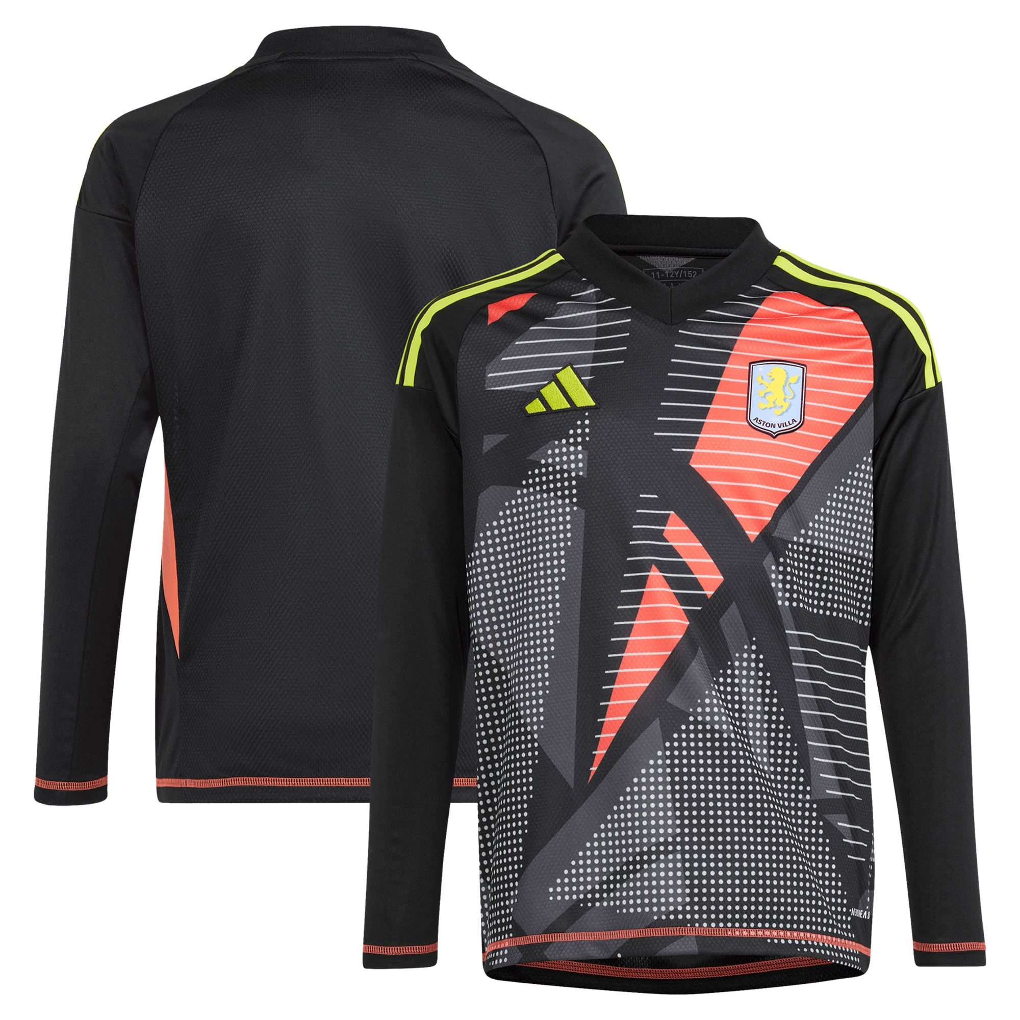 aston villa adidas goalkeeper shirt 2024-25 – long sleeve – kids – 201964003 with custom printing Collection | Official Aston Villa FC Gear Online